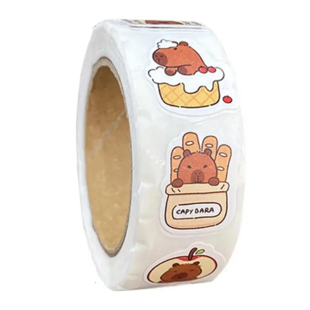 

500pcs Waterproof Self-Adhesive Decals PVC Sealing Sticker Fashion Capybara Stickers Note