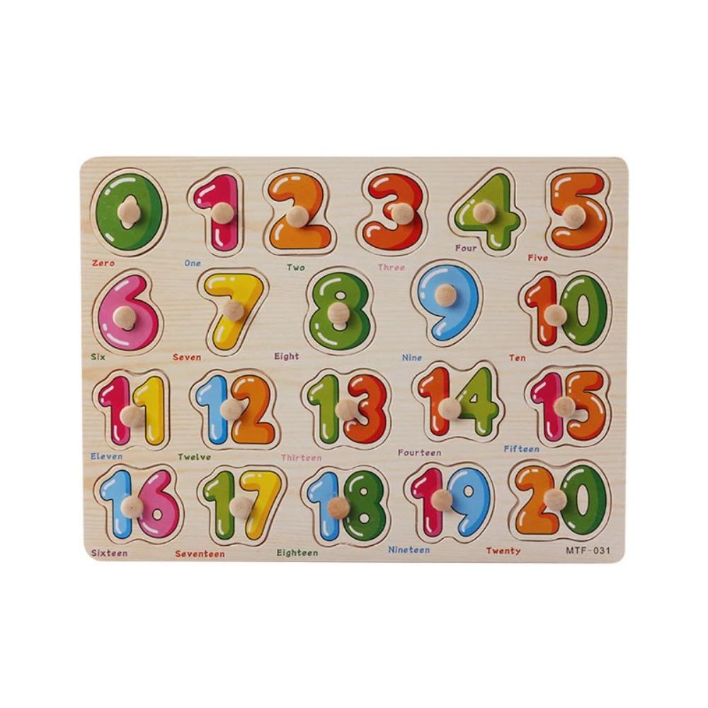 Drevené puzzle pre batoľatá Montessori hračky pre bábätká ABC Abeceda Číslo Tvar Zodpovedajúca dosková hra Predškolská vzdelávacia hračka pre deti 2-4