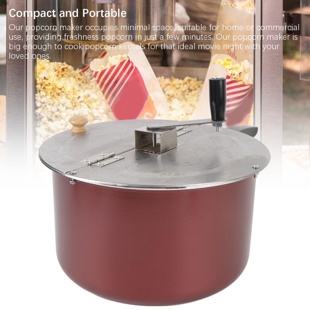 Maszynka do popcornu ze stali nierdzewnej obsługiwana ręcznie, Maszynka do pysznego domowego popcornu, Kompatybilna z kuchenką gazową i płytą indukcyjną