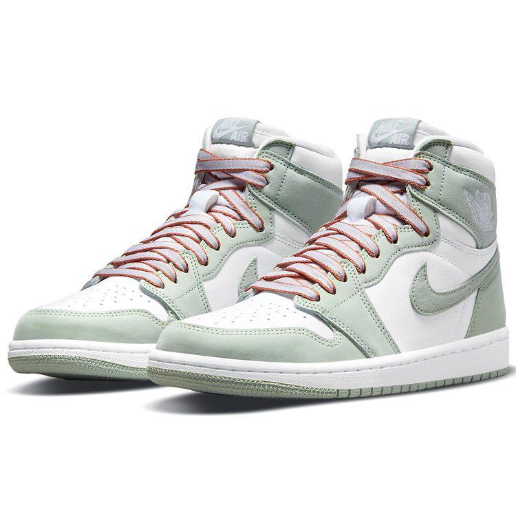 Air Jordan 1 Retro High OG Seafoam Women Sneakers Green Healing-Orange White CD0461-002