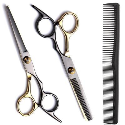 Forbici per tagliare i capelli, forbici per sfoltire, kit professionale per parrucchieri, forbici per salone di testurizzazione, rasoio con pettine