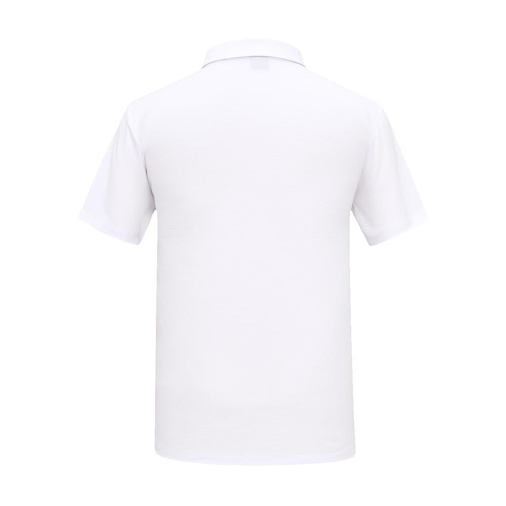 YONEX 251Ts065U White Unisex Color-Point Short Sleeve Collared T-Shirt