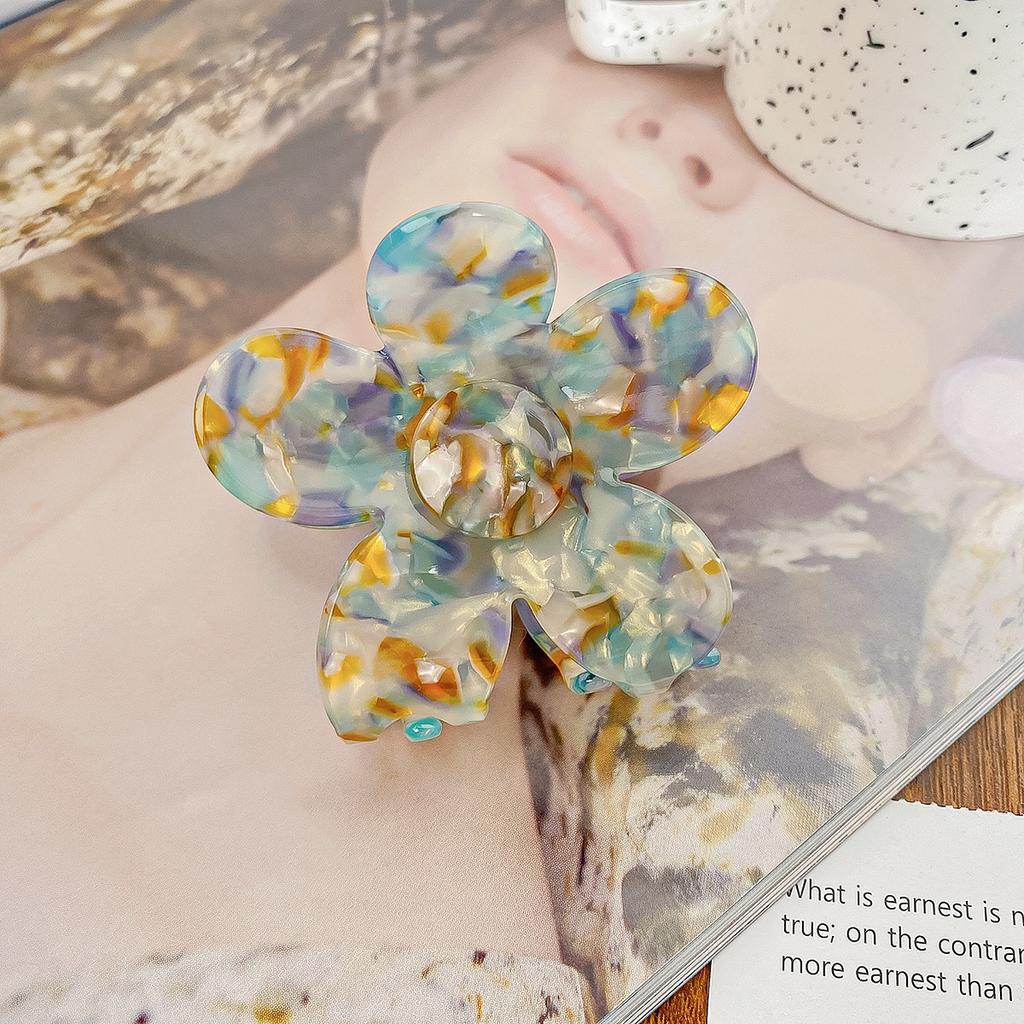 1PC NEW Flower Ponytail Shark Hair Clip for Women Claw Clip Thick Hair Acetate Hair Claw Clip Barrettes Hair Accessories