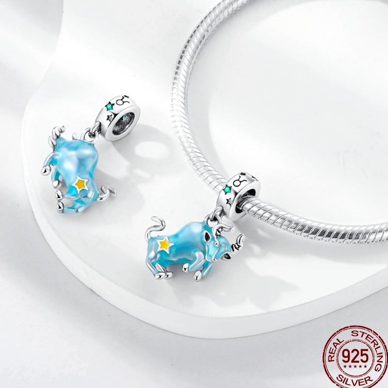 12 Constellation Series Charms Copper Constellation Pendant Suitable For Pan Original Bracelet Diy Jewelry Gift