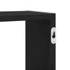 Wall Shelf Black Oak Effect 129 x 18 x 42 cm Wood Based Material