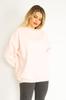 Women's Style Big Size Sweatshirt Large Size Pink 3 Threads Fleece Sweatshirt