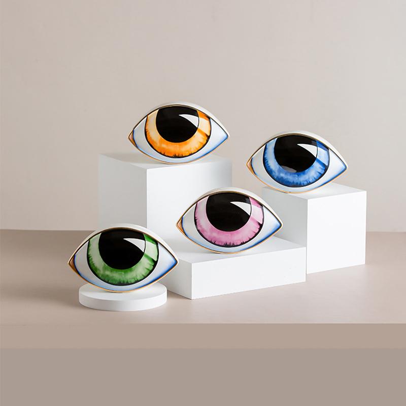 Ceramic Arts Crafts Decorative Turkish Blue Evil Eye Ornaments High-grade Devil's Eye Home Decoration Creative