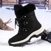 High-top snow boots women's new winter non-slip warm piled thickened Northeast outdoor ski cotton shoes