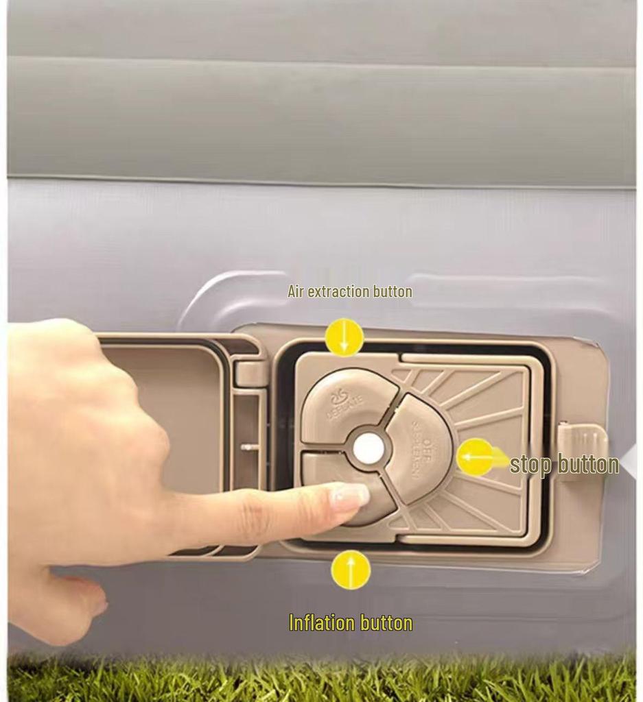Portable Double Air Mattress: Automatic Inflatable Bed for Outdoor Camping and Travel