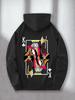 New Trendy Letter Pattern Design, Kangaroo Pocket Fashion Pattern, Front and Back Print Men's Comfortable Daily Casual Hoodie Swea