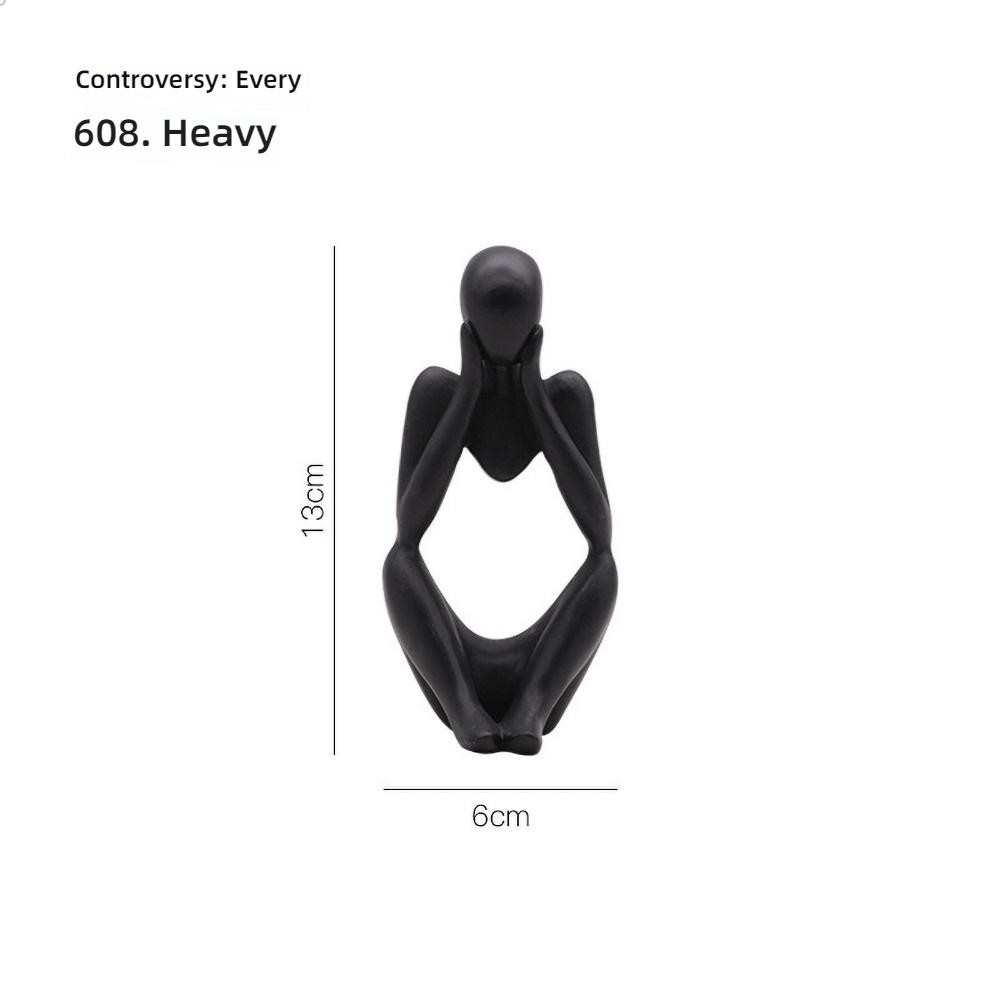 Modern Minimalist Resin Sculpture, Relaxed Character Statue Personalized Custom Name Home Desk Decor