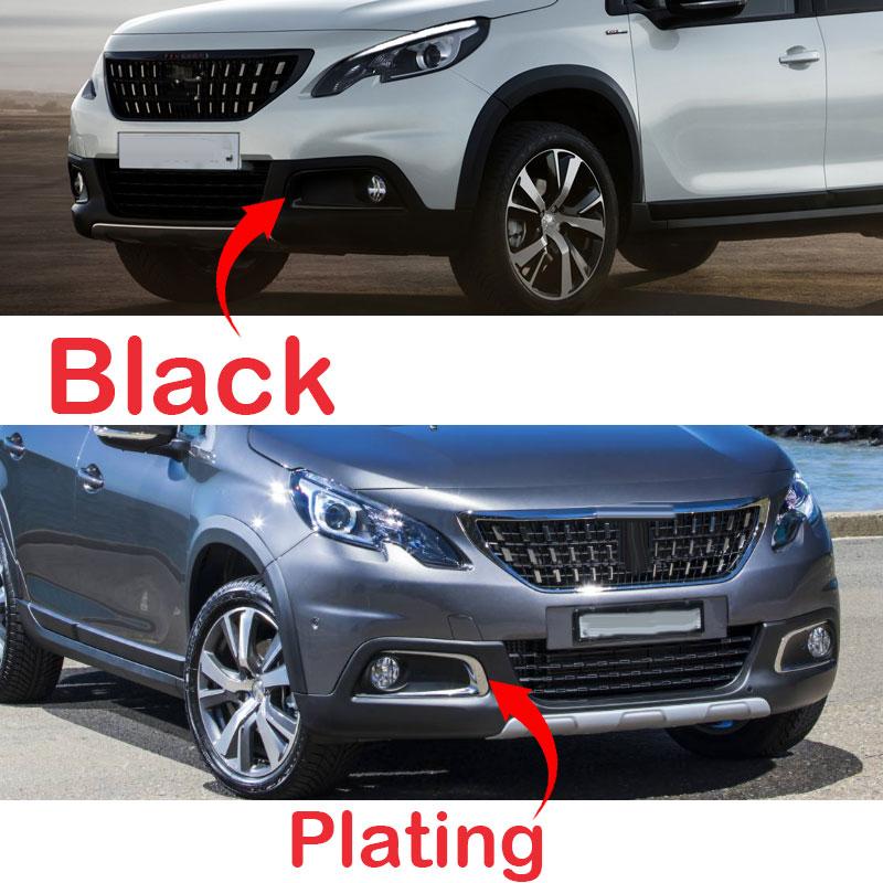 Per Peugeot 2008 2014 2015 2016 2017 2018 Calotta Guscio Griglia Faro Antinebbia Anteriore Lampada Diurna Cornice Trim Accessori Auto