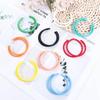 Fashion Round Candy Color Simple Geometric Round Earrings Women Jewelry C-shaped Hoop Earrings