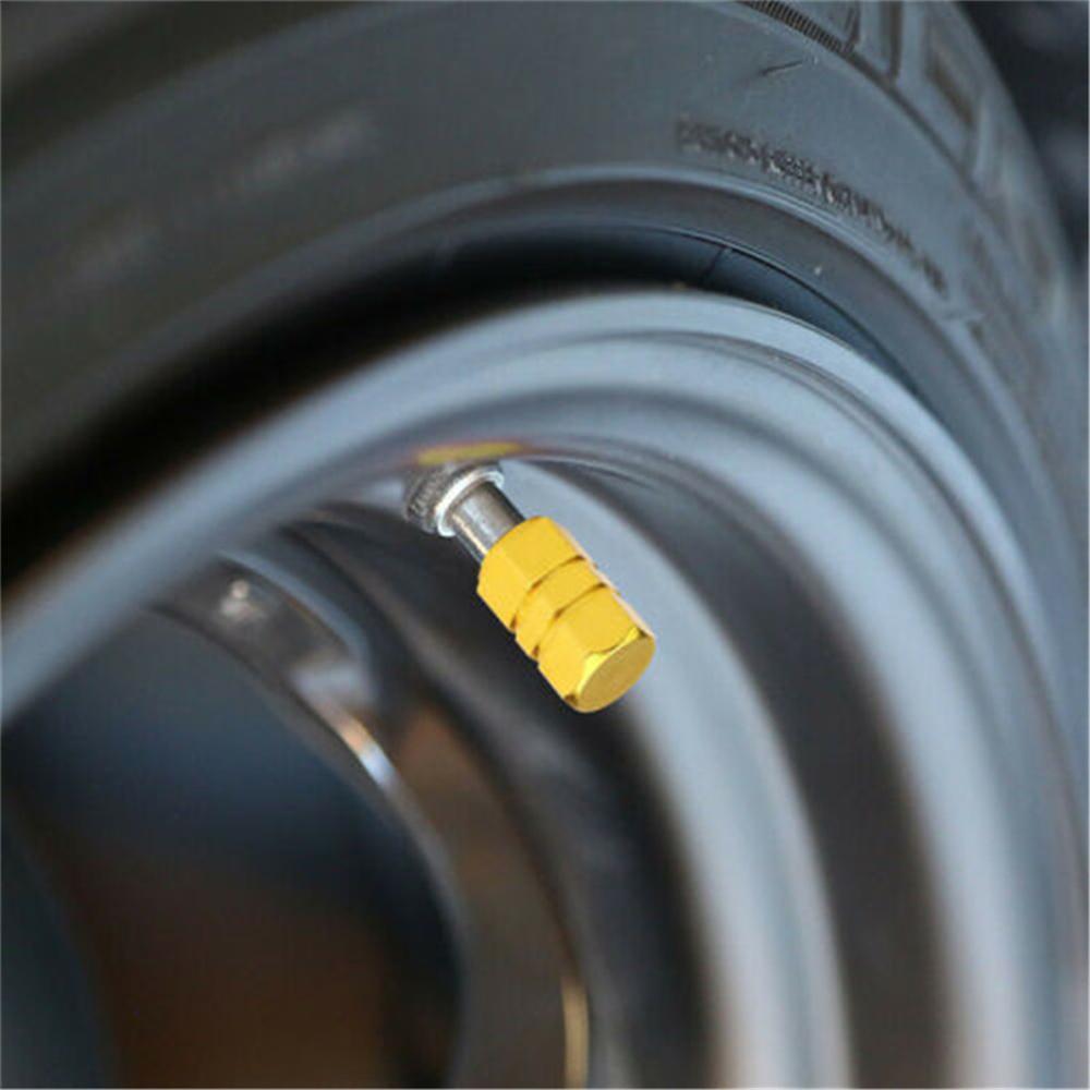 4Pcs Aluminum Tire Valve Caps Car Rim Plugs Tire Valve Cover Valve Stem Nipple Caps Motorcycle Car Wheel Plugs