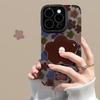 Flower bracket bracelet for Apple 16 retro mobile phone case iphone14pro flip fur 15 soft silicone 13