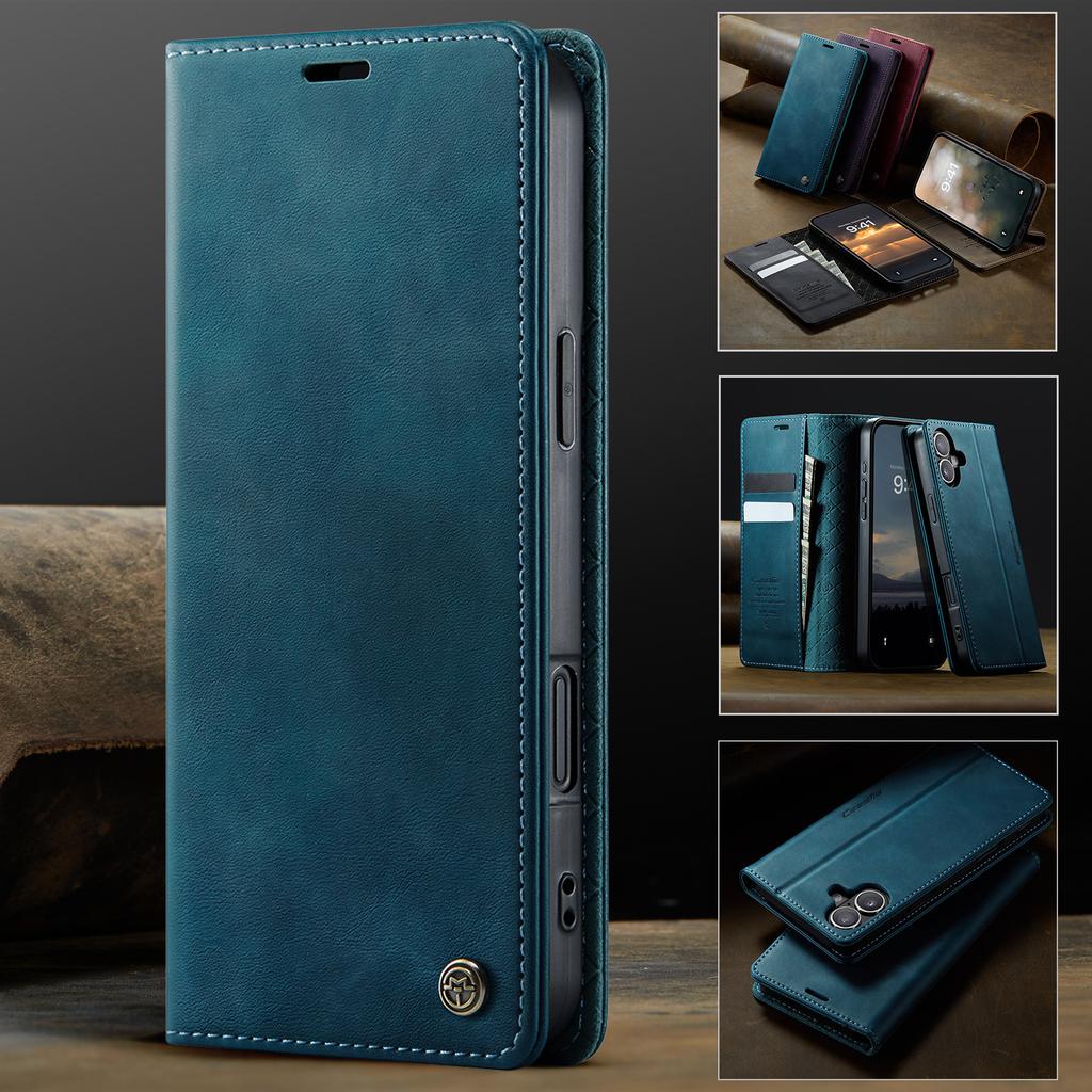 Magnetic FlipLeather Phone Case for IPhone 16 17 Pro Max Air 16E 15 Plus 14 13 12 11 Pro Max X XS XR SE Stand Wallet Card Cover