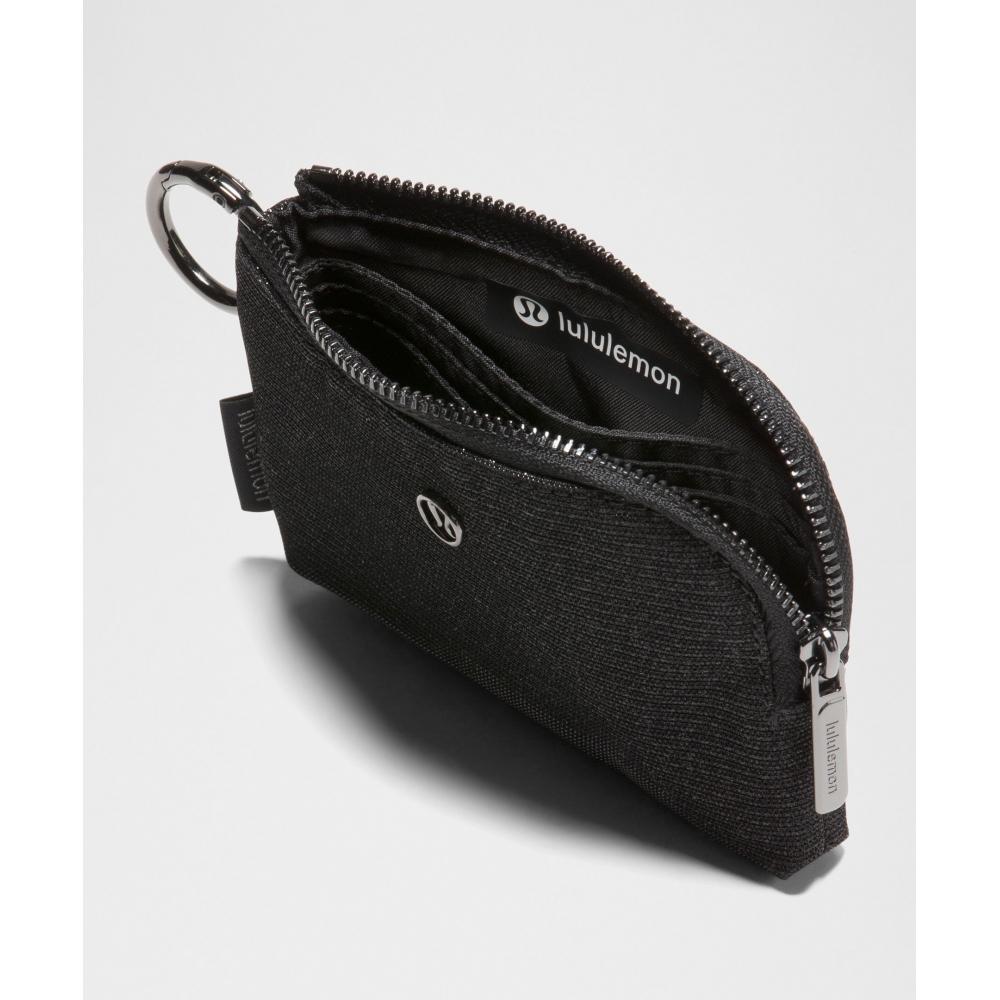 Lululemon Clippable Card Pouch  Glitter Black Gunmetal