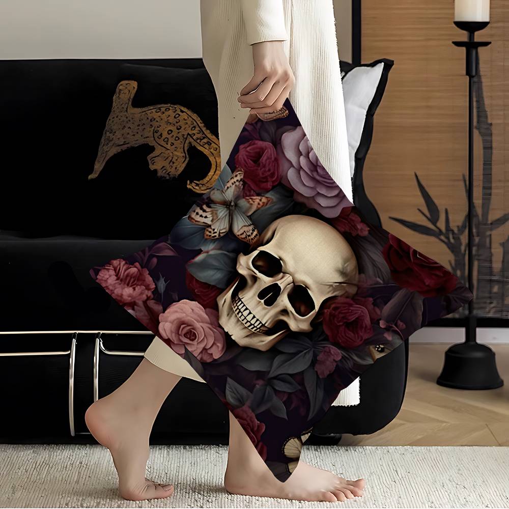 

Horror Skull Gothic Witchcraft Cushion Cover Inches Farmhouse Decor Home Throw Pillow Covers For Couch Decorations 30x30 cm