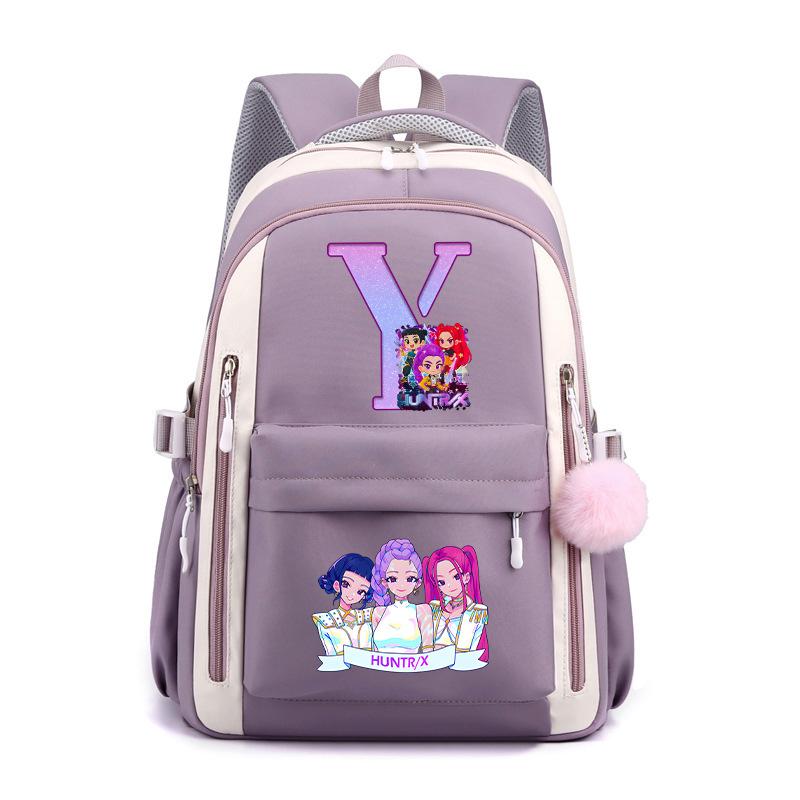 Korean Version Of Small Fresh Animation Cartoon Letter Printing Backpack College Style Male And Female Versatile Student Schoolbag