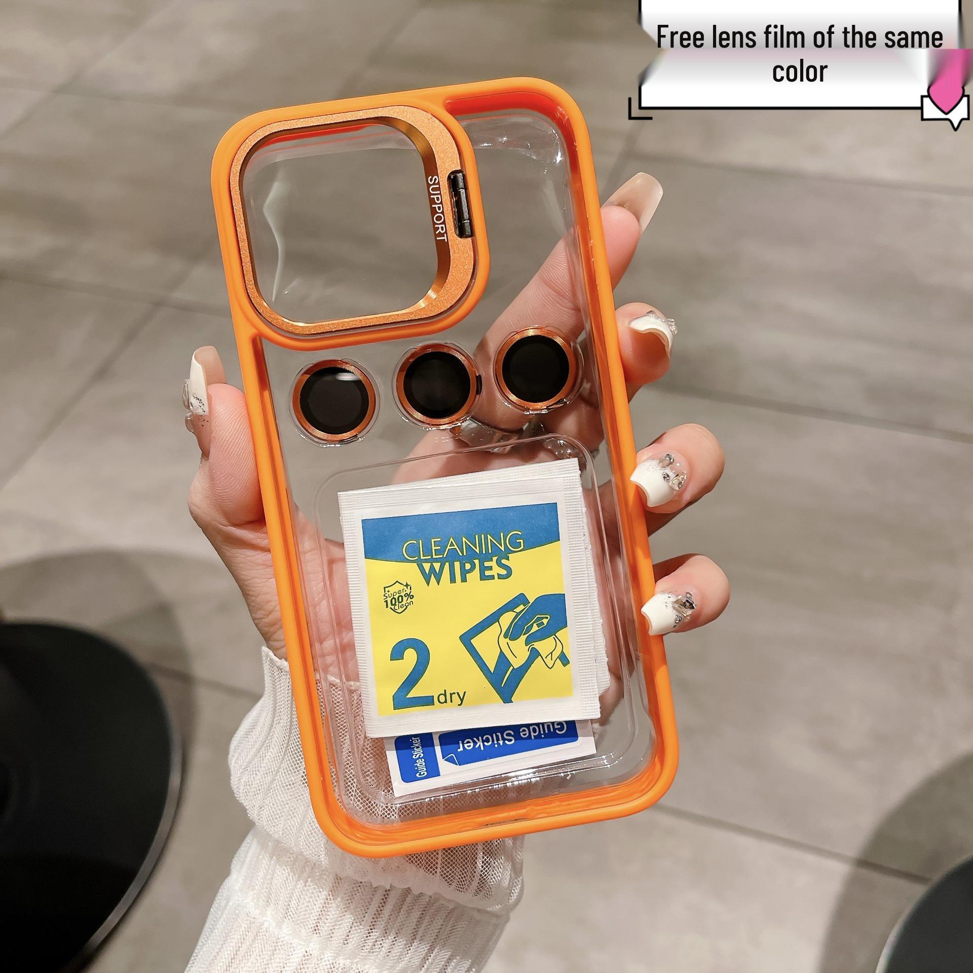 

Apple 15 Promax Bracket for iPhone 13: High-Transparency Hollow Case with Full Lens Film Coverage. 14 Pro Max