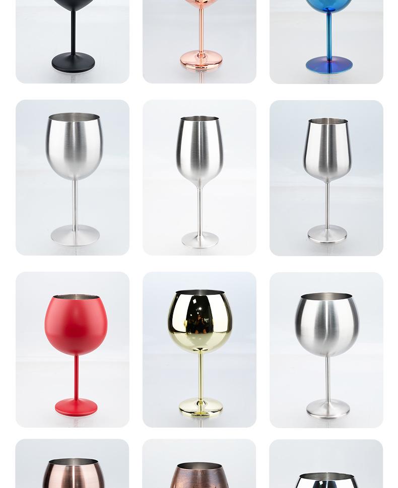 Europäisches Luxus-Wein- und Champagnerglas aus Edelstahl
