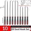 10Pcs Heat-Resistant Antislip Hook Pick Set O-Ring Gasket Puller Removal Tool Pick Hook Durable Car Repair Tool