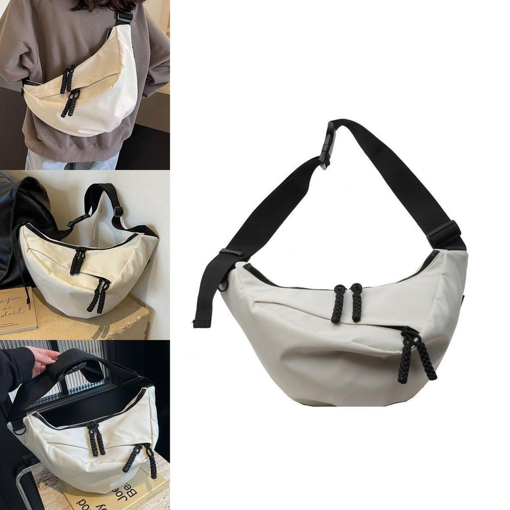 Chic Large Dumpling Shape Bag For Women In Elegant Oxford Fabric For Spring Summer