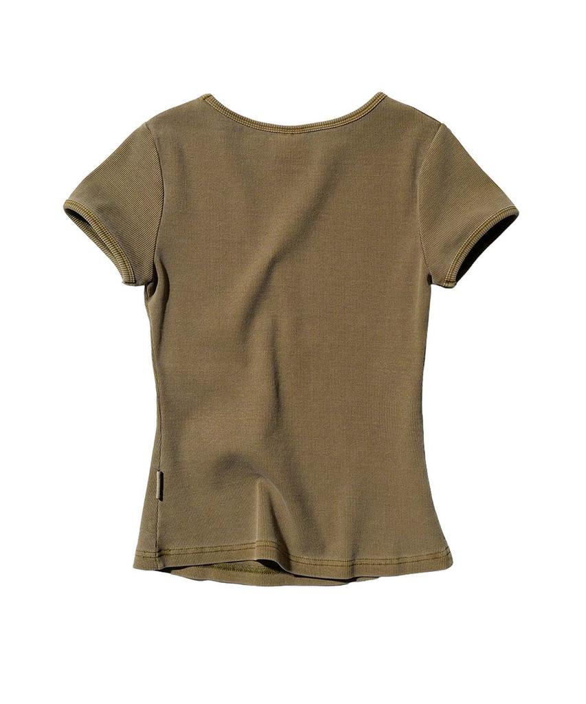 SCULPTOR Archive Pigment Baby Tee Dusty Brown