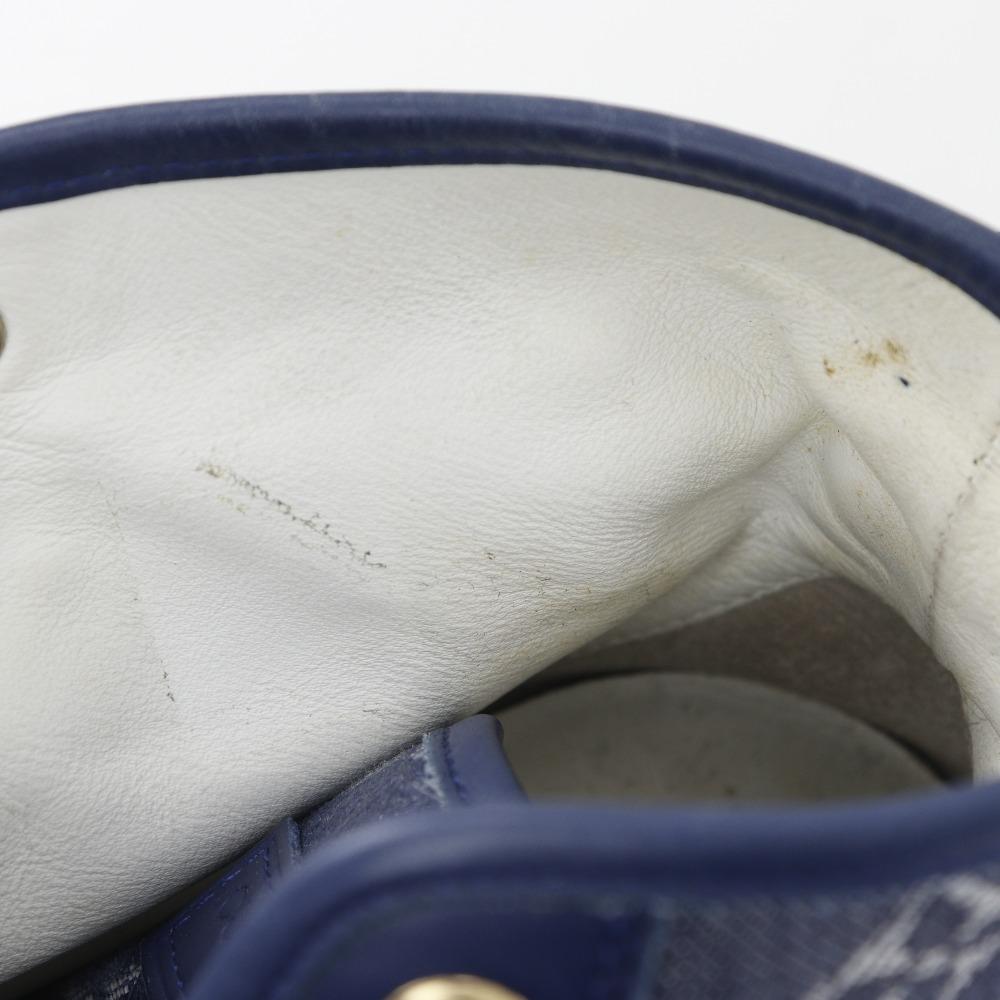 Louis Vuitton High Cut Sneakers Blue Monogram Denim Women Used