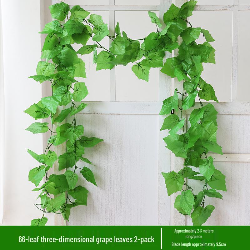 Artificial Green Leaf Grape Vine with Grape Leaves for Ceiling Decoration