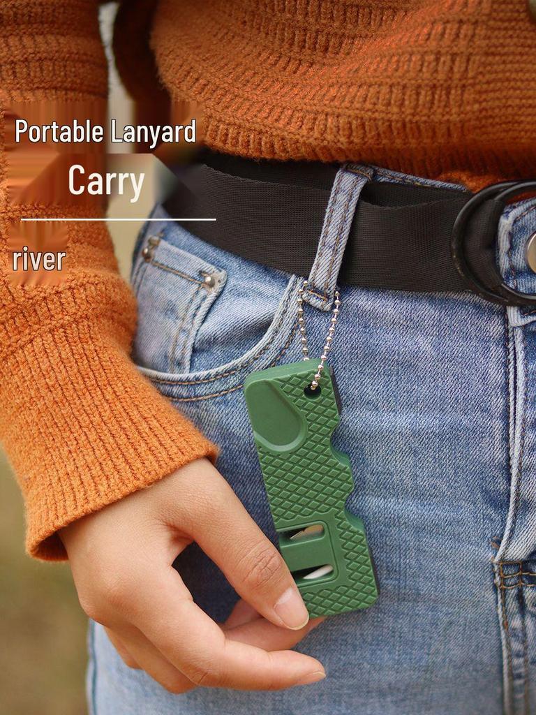 Portable Multi-Functional Camping Knife Sharpener with Whetstone