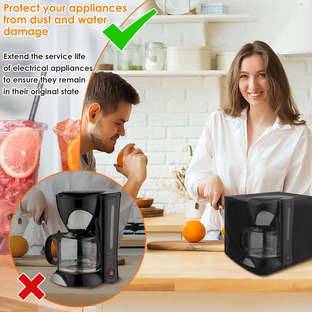 Ice Maker Dust Cover Waterproof Small Home Ice Machine Protective Cover Oxford Cloth Wear Resistant Countertop Ice Maker Cover