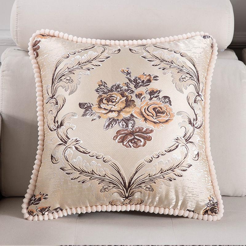 Одиночная европейская жаккардовая наволочка, диванная подушка, вышитая прямоугольная наволочка для спинки дивана для гостиной