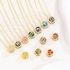 3D Zodiac Necklace with Colorful Zircon Birthstone Pendant and Double-Sided Hollow Design