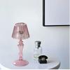 Creative Desk Lamp Shaped Glass Candle Holder European Romantic Dinner Candle Holder for Wedding Dinning Party Supplies Decor