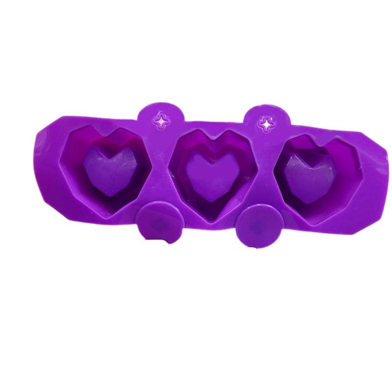 3 Cavities Silicone Molds Temperature Resistant Easy Demolding For Making Candle Soap Chocolate Baking Resin Casting