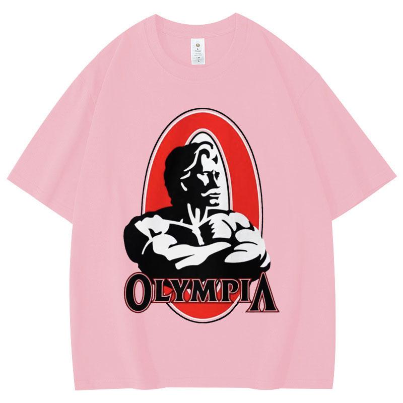 Limitiertes Olympia Gym Fitness T-Shirt Herren Damen Kleidung Mode Vintage Kurzarm T-Shirts Sommer Lässig Locker Baumwoll T-Shirts