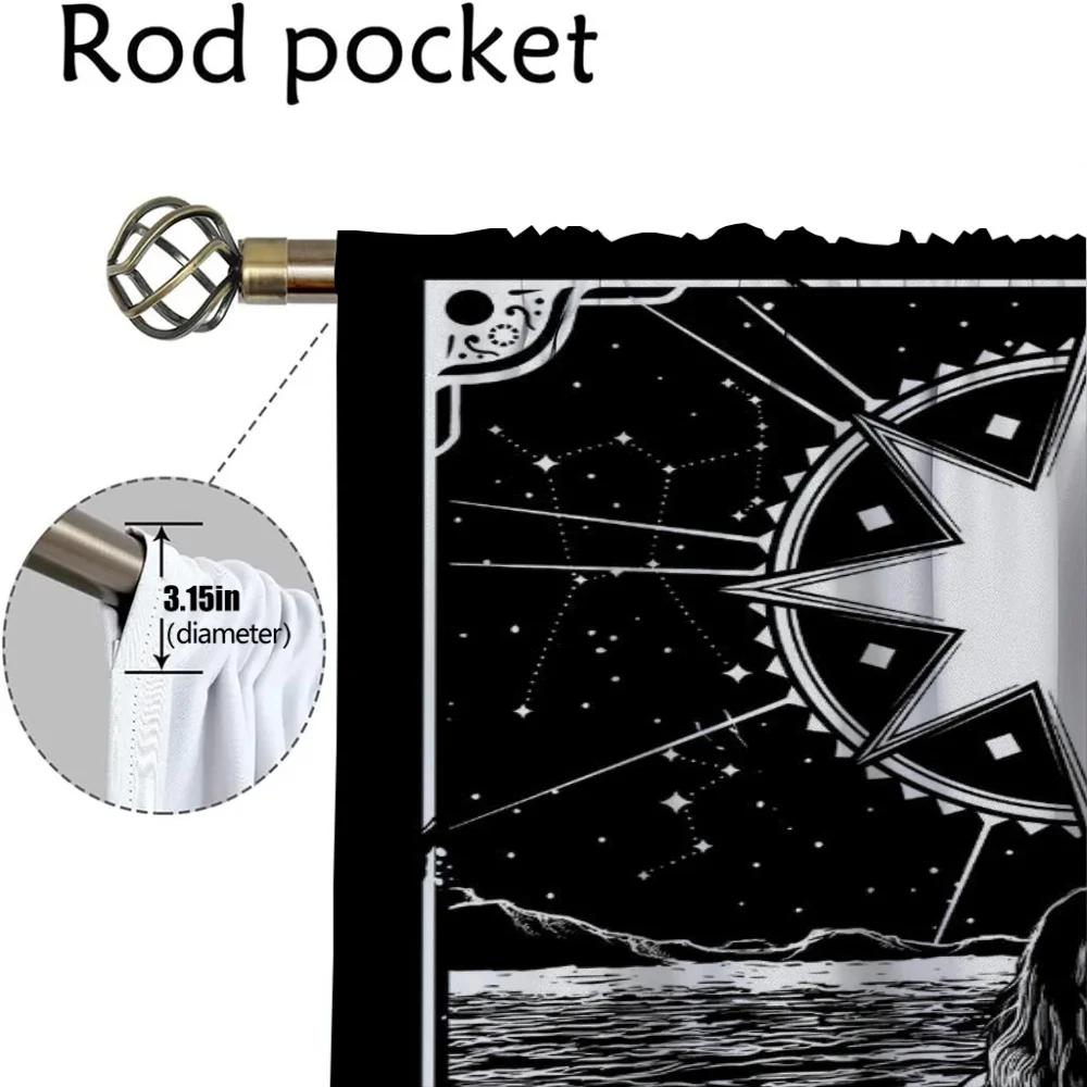 Read the Tarot Cards Elegant Room Curtains for Living Room Blackout Curtain Tulle for Bedroom Home Interior Curtains 2 Pieces