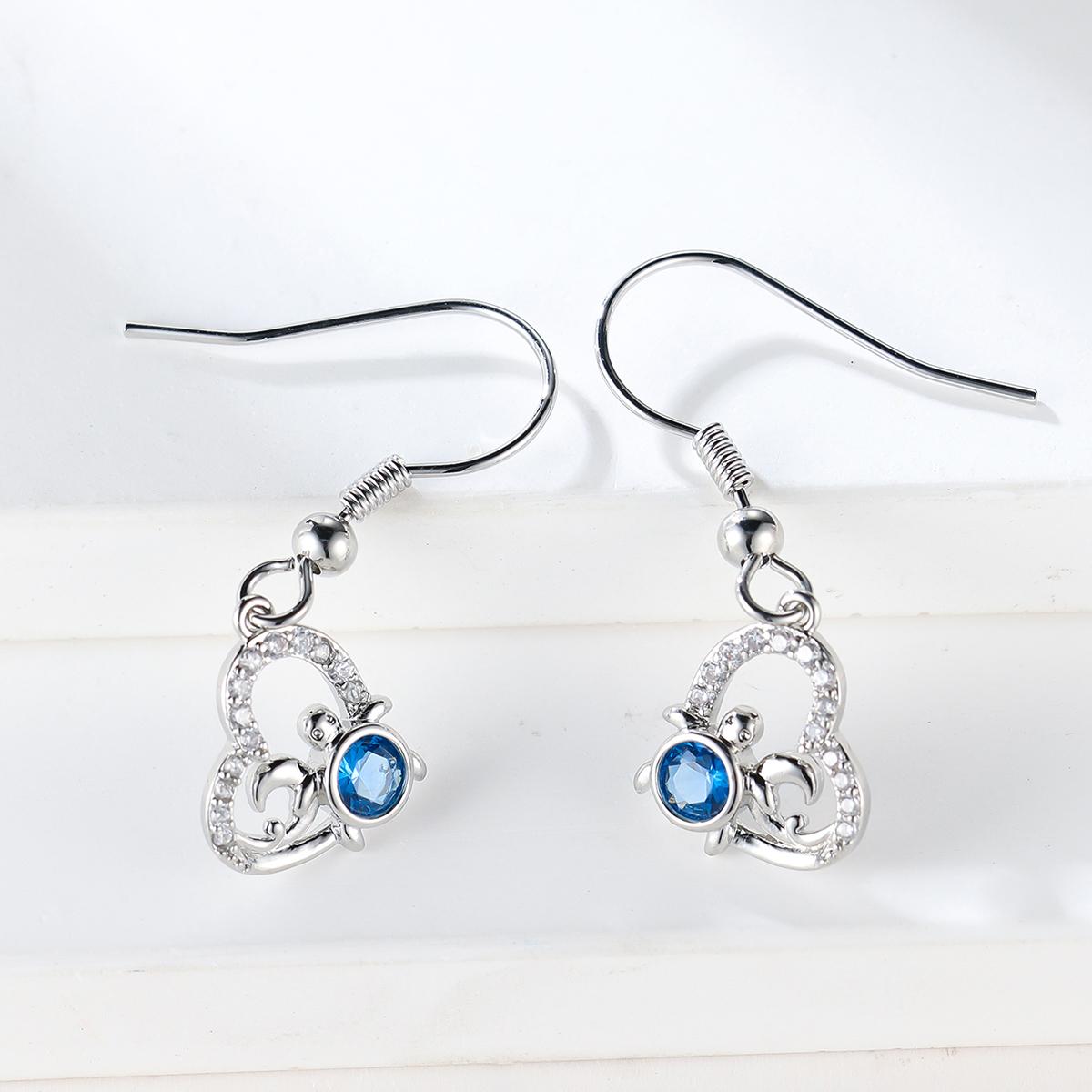 

Прекрасные серьги-подвески с изображением черепахи для женщин, вечерние серьги для банкета в качестве ювелирного подарка для лучших друзей морской синий