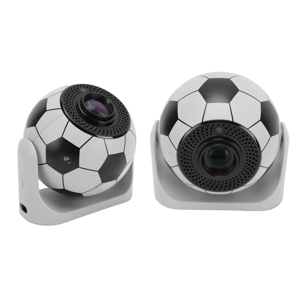 Portable Projector 1280x720P HD 200ANSI Football Shaped Outdoor Smart Movie Projector Auto Focus Trapezoidal Correction