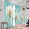2pcs,2D Plane Printing Curtain Fabric Whispering Puffs 100% Polyester (without Rod) Decorations Inside Ldeal for Living Room &