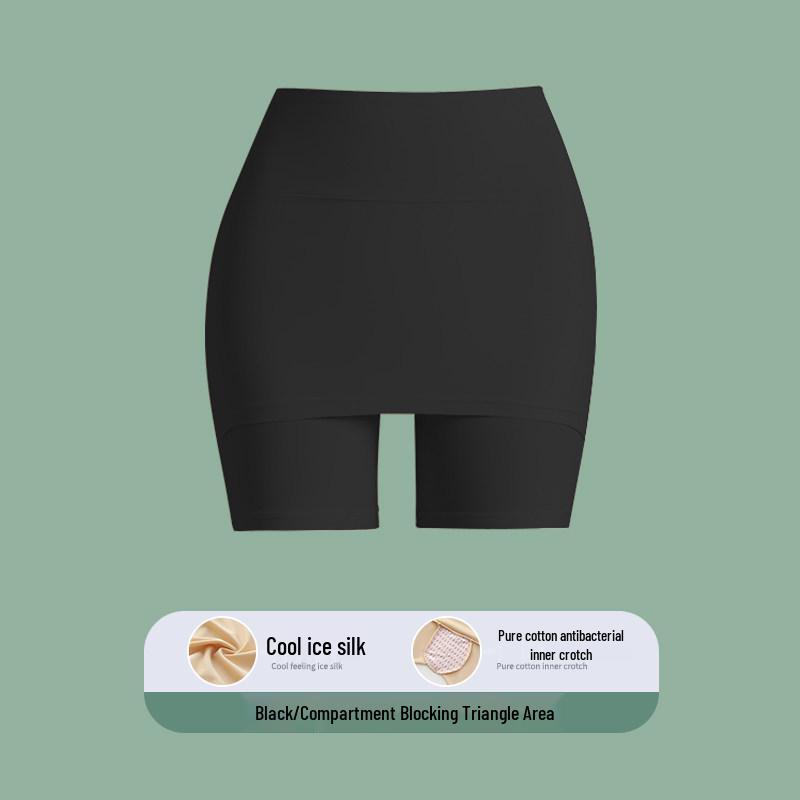 

Women s Summer Anti-Exposure Seamless Safety Shorts - Double-Layered, No-Roll Hem, Two-in-One Base Layer L [For 120-150 lbs]