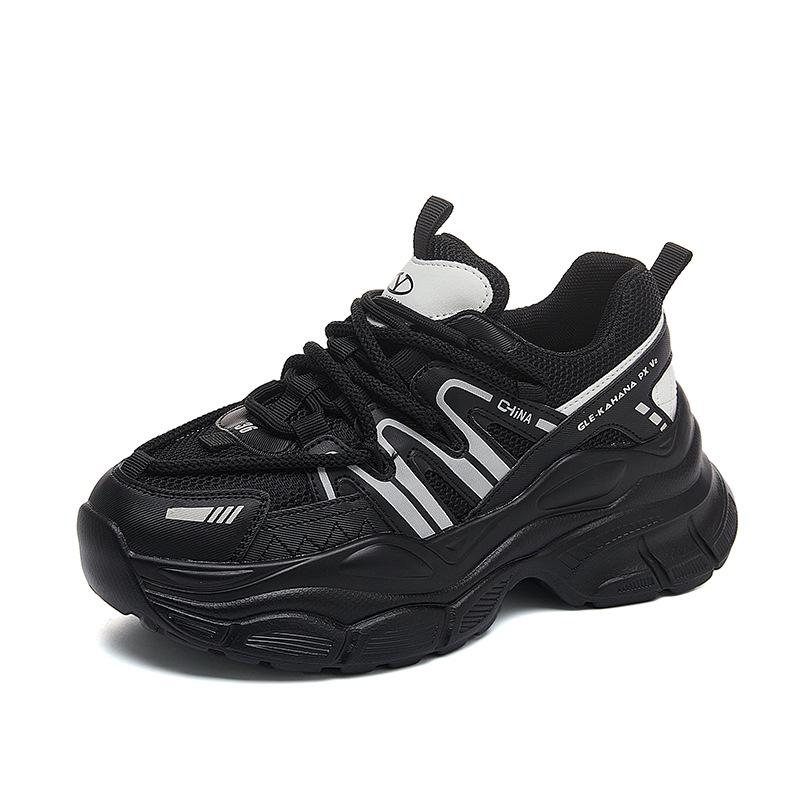 Fashion 5.5CM Air Mesh Synthetic Microfiber Leather Casual Breathable Vulcanize Summer Platform Sneakers Women Shoes High Brand
