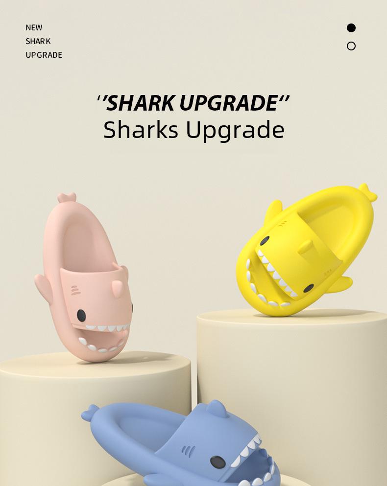 Haifisch-Slipper mit dicker Sohle: Lustige Cartoon-Hausschuhe für Männer & Frauen, Sommer-Schuhwerk für drinnen/draußen