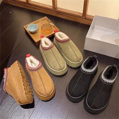 Snow Boots Women's Autumn and Winter New Thick Sole Plus Size Plush and Thick Cotton Shoes