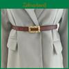 Leather Waist Belt For Women With Alloy Snap Closure Thin Design Perfect For Work And Casual Outfits