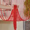 3m X 3m Colorful Silver Glitter Tassel String Curtain, Extra Dense Hanging Room Divider Curtain for Wedding Living Room Entryway