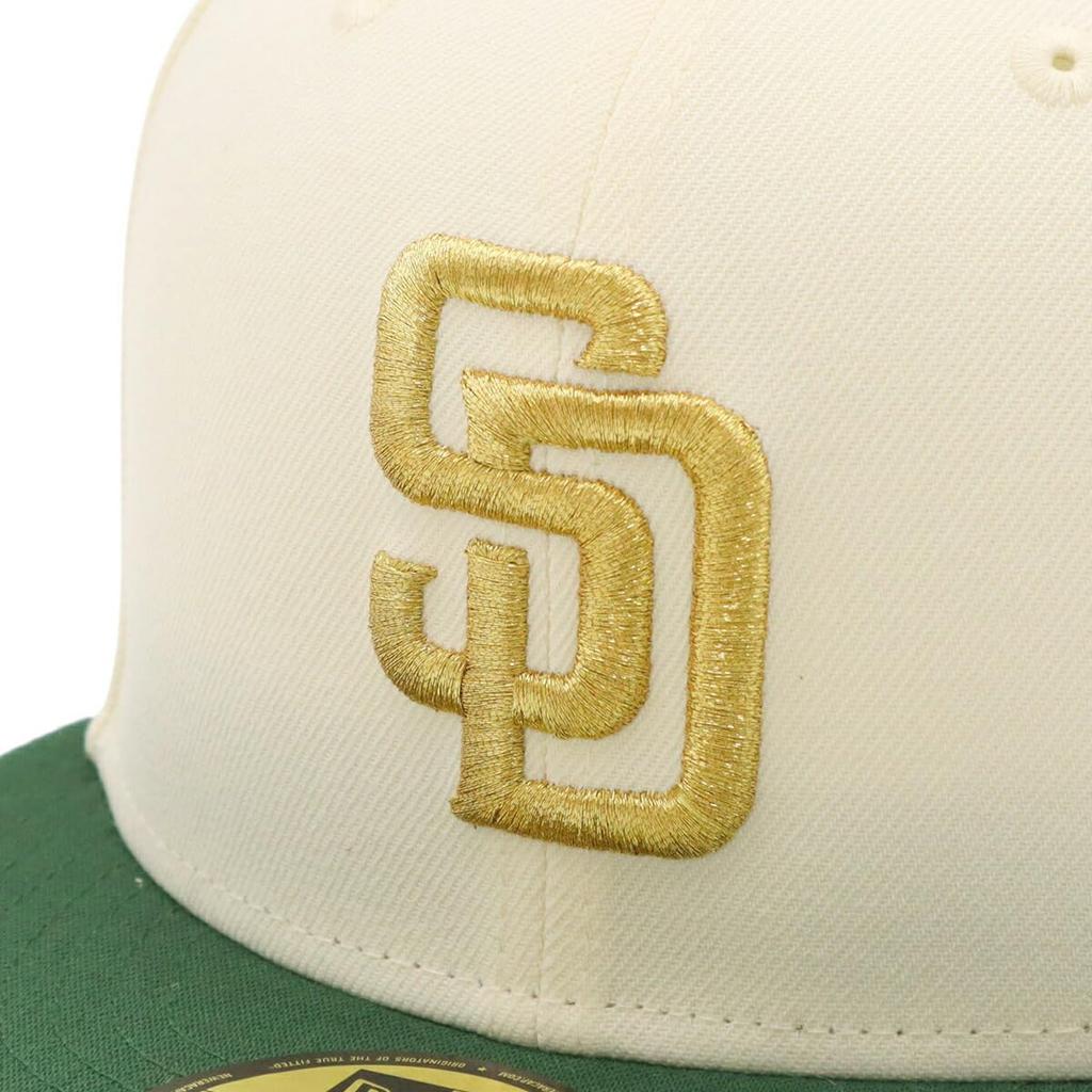 New Era 59FIFTY Cap 70930895 NER36C9294 MLB San Diego Padres SD White 7 UNDER VISOR ONSPOTZ Special Edition Hat 5950 Straight Flat Visor New Era Deep