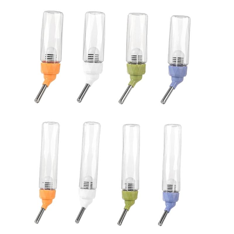 No Drip Small Animal Water Bottle for Bunny/Ferrets/Hamster/Guinea Pigs/Rabbit/Squirrel Easy To Fix for Cage 80ml/125ml