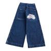 ZYLLO Y2K BARgy Jeans Men VintARe Embroidered High Quality Jeans Hip Hop Goth Streetwear Harajuku Men Women Casual Wide Leg Jeans New